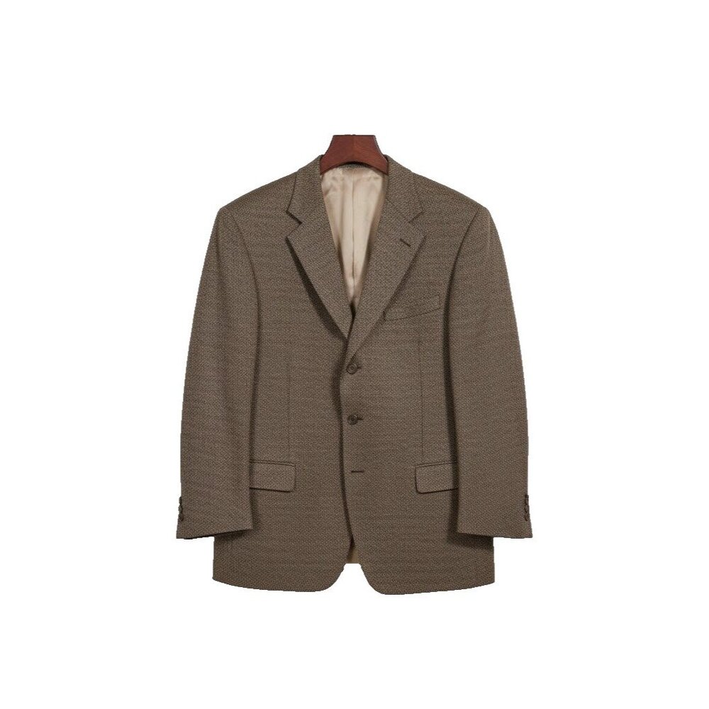 GIVENCHY MONSIEUR Wool Silk Blazer Sport Coat 46 LONG Mens Tweed Luxury Designer - Picture 1 of 8